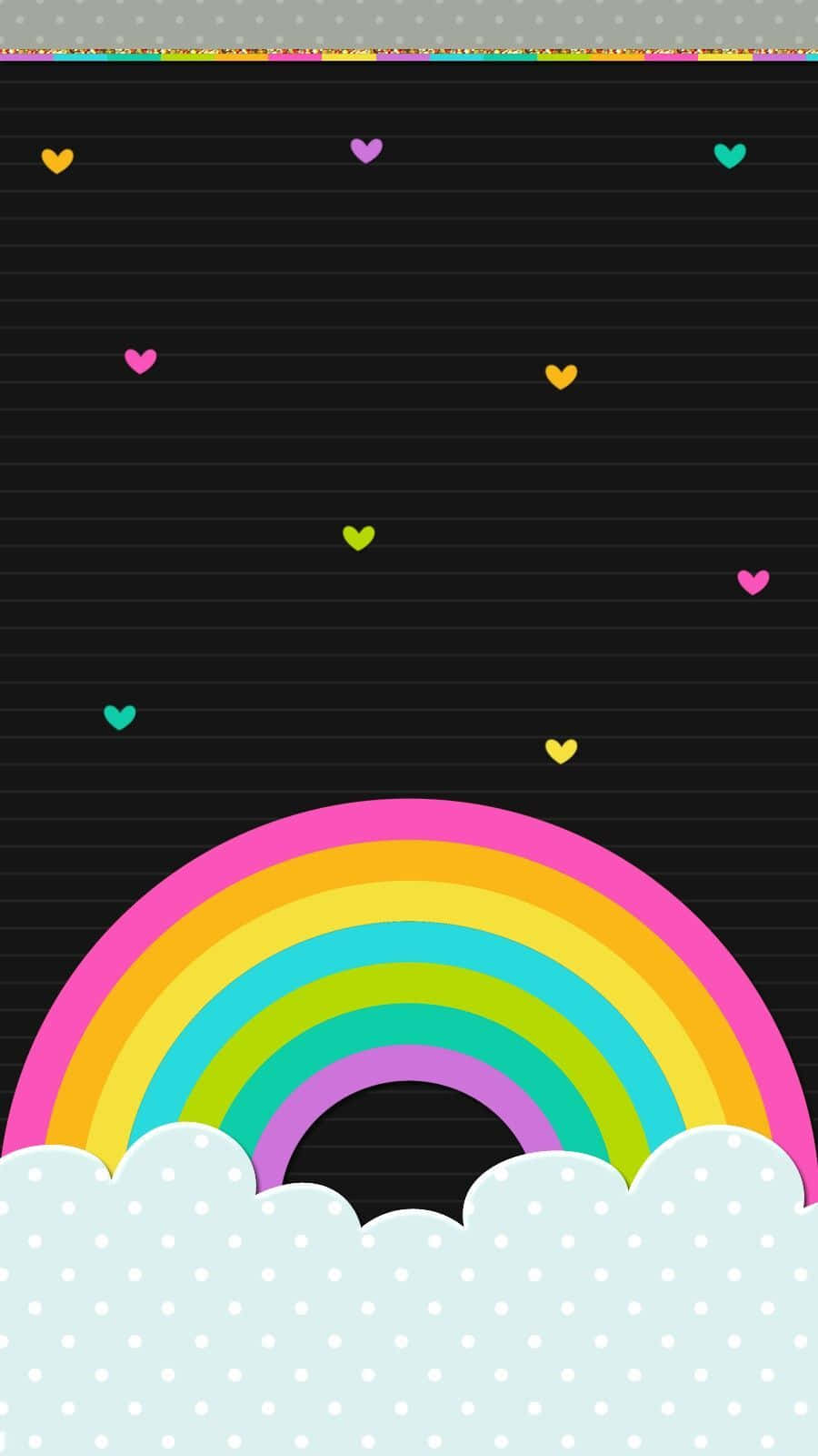 Enchanting Kawaii Rainbow Unleashing Joy And Colors Wallpaper