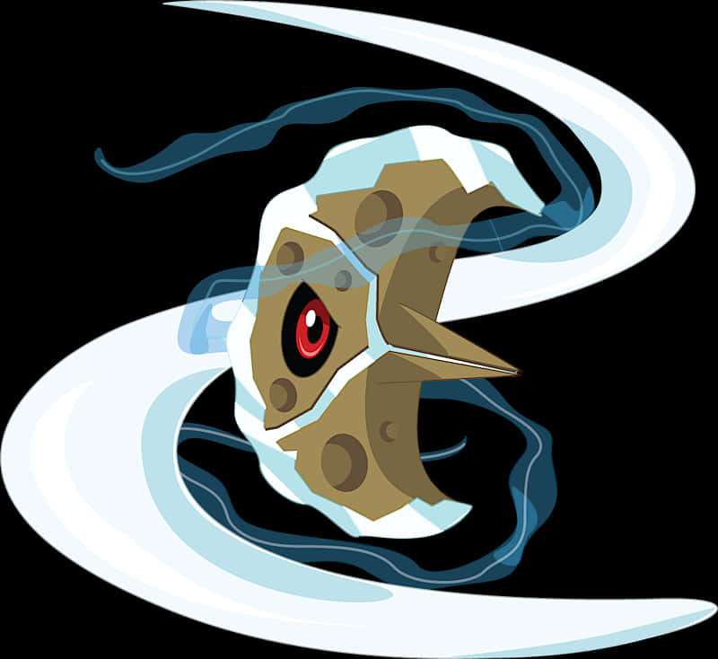 Enchanting Lunar Pokemon, Lunatone In Action Wallpaper