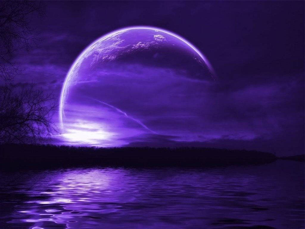 Enchanting Neon Moon Wallpaper