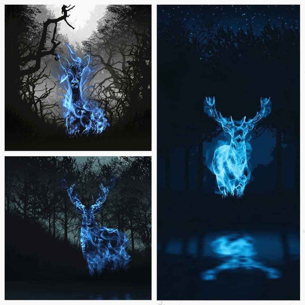 Enchanting Patronus In A Mystical Forest Wallpaper