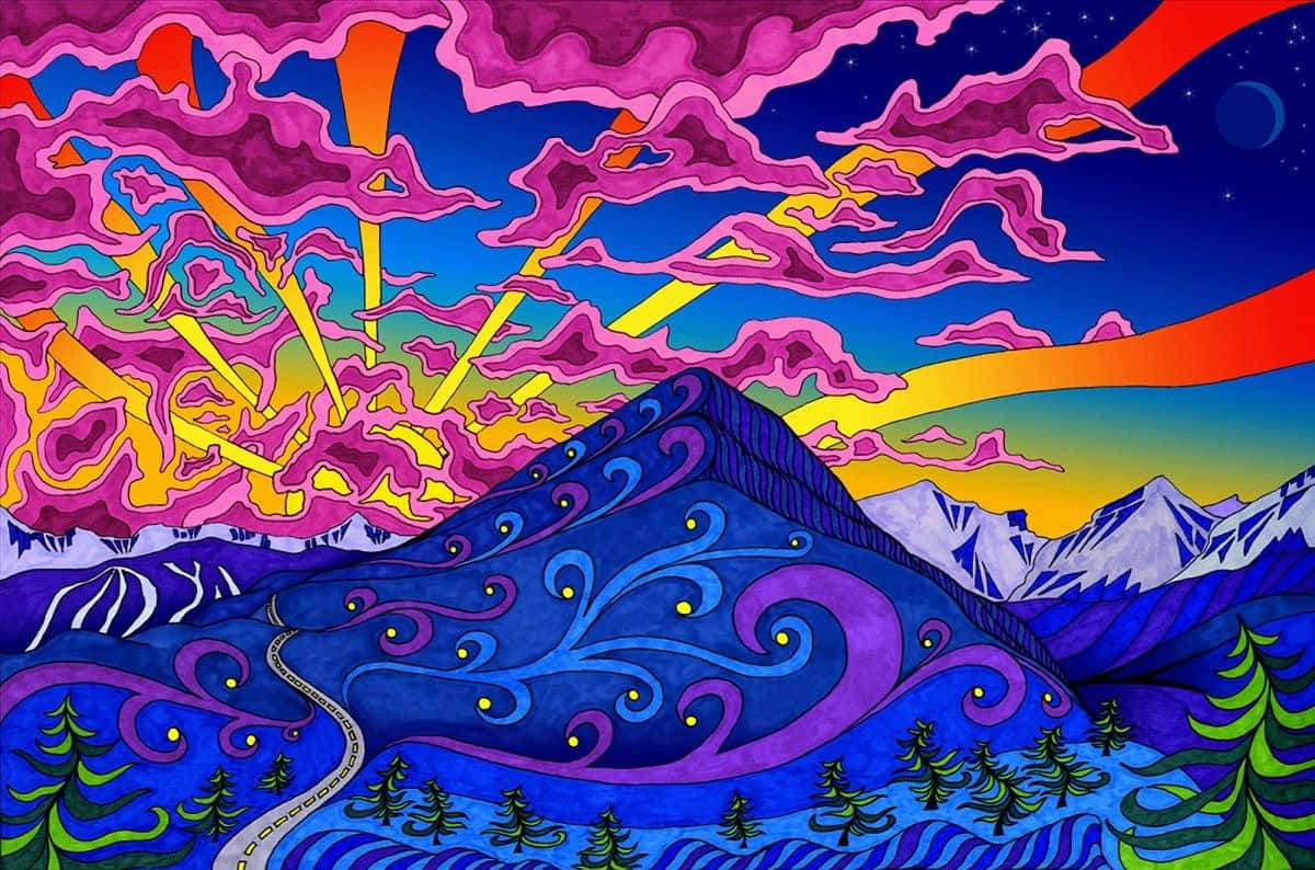 Enchanting Psychedelic Nature Experience Wallpaper