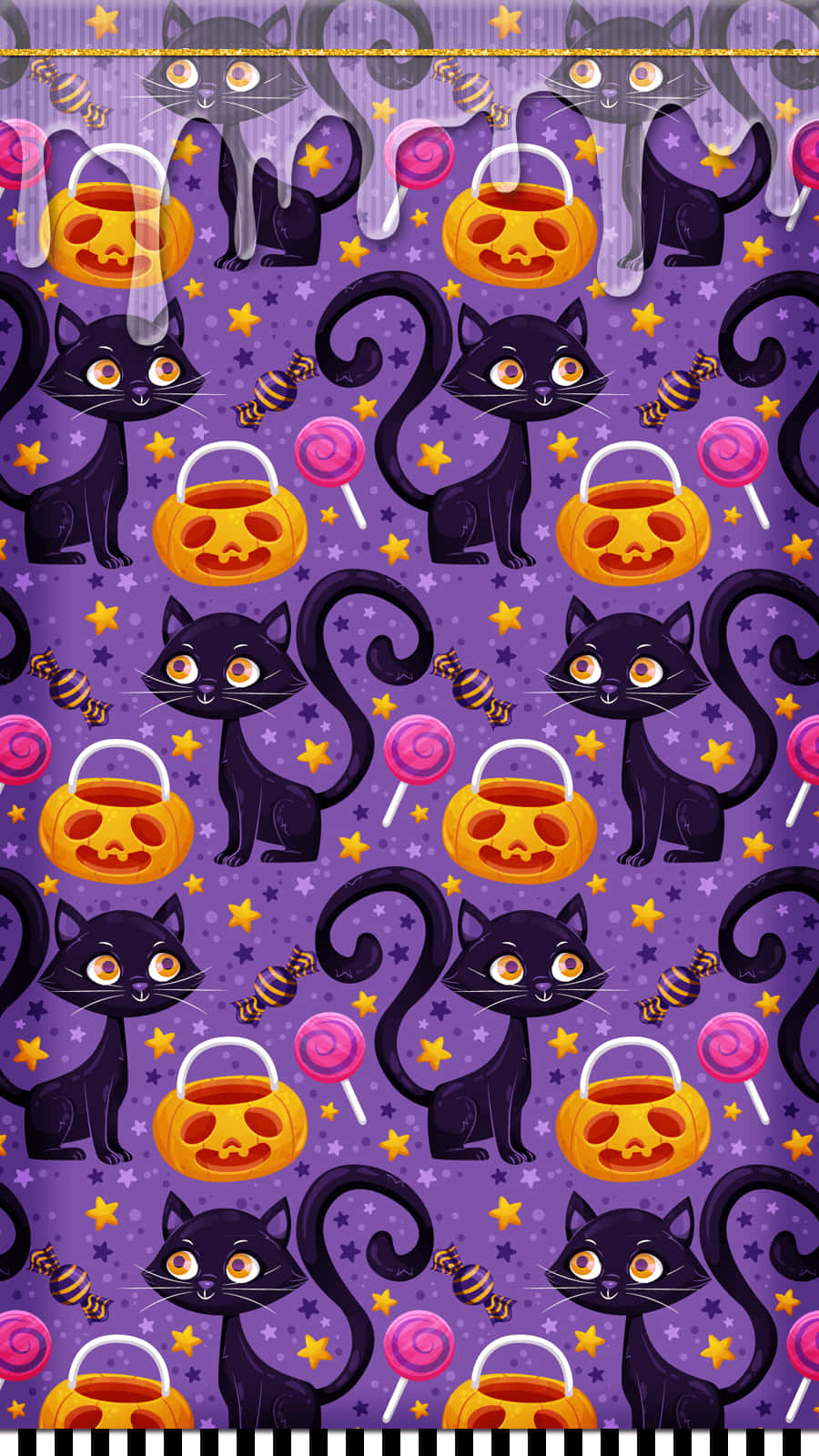 Enchanting Purple Halloween Night Wallpaper