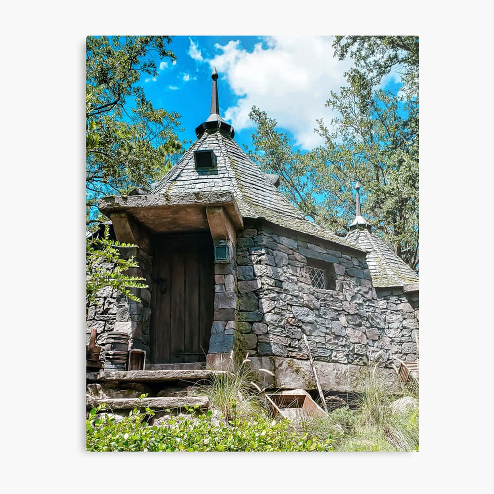 Enchanting View Of Hagrid's Hut At Hogwarts Wallpaper