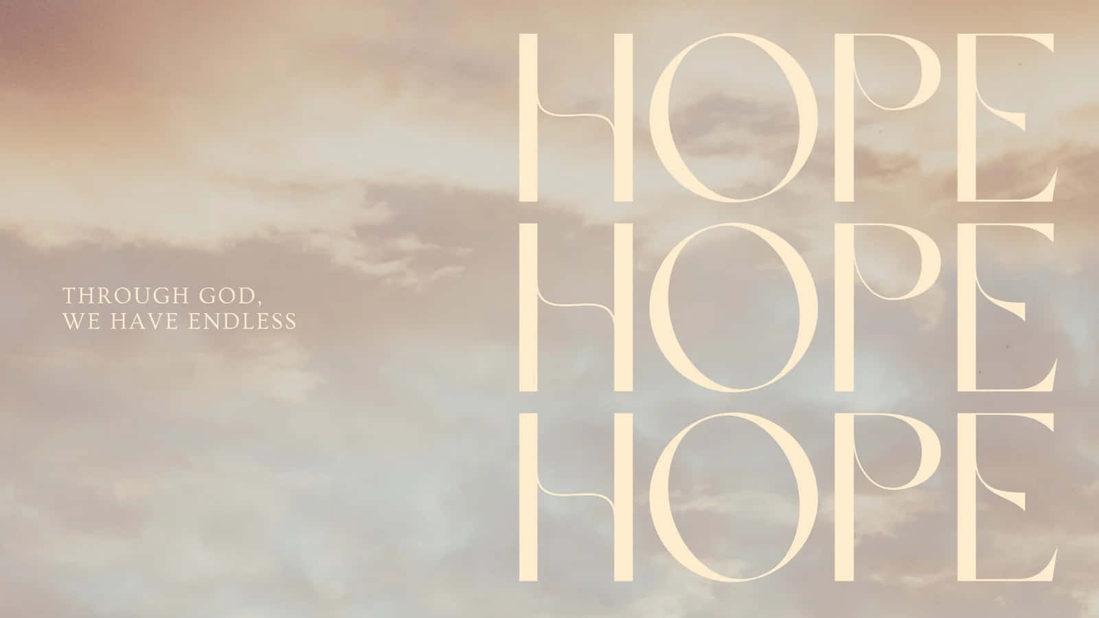 Endless Hope Clouds Background Wallpaper