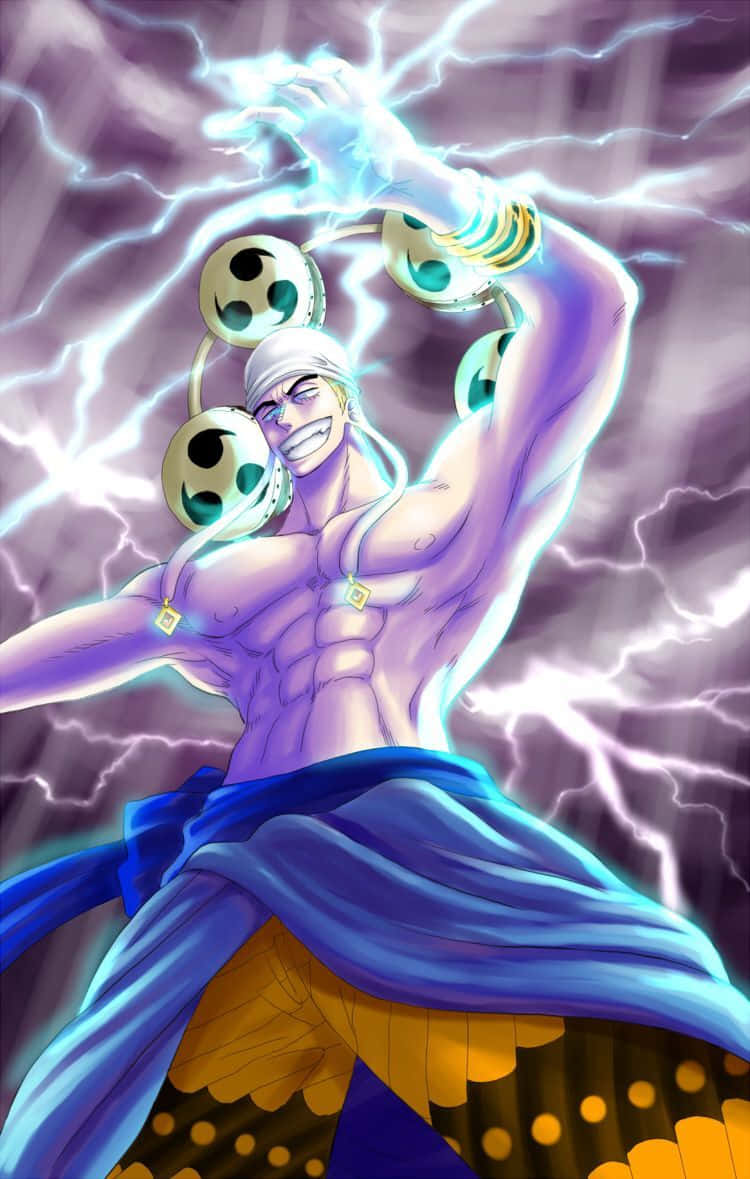 Enel The God Of Skypiea Smirks In The Clouds Wallpaper