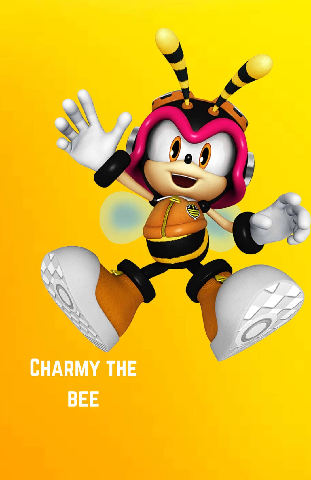 Energetic Charmy Bee In Action Wallpaper