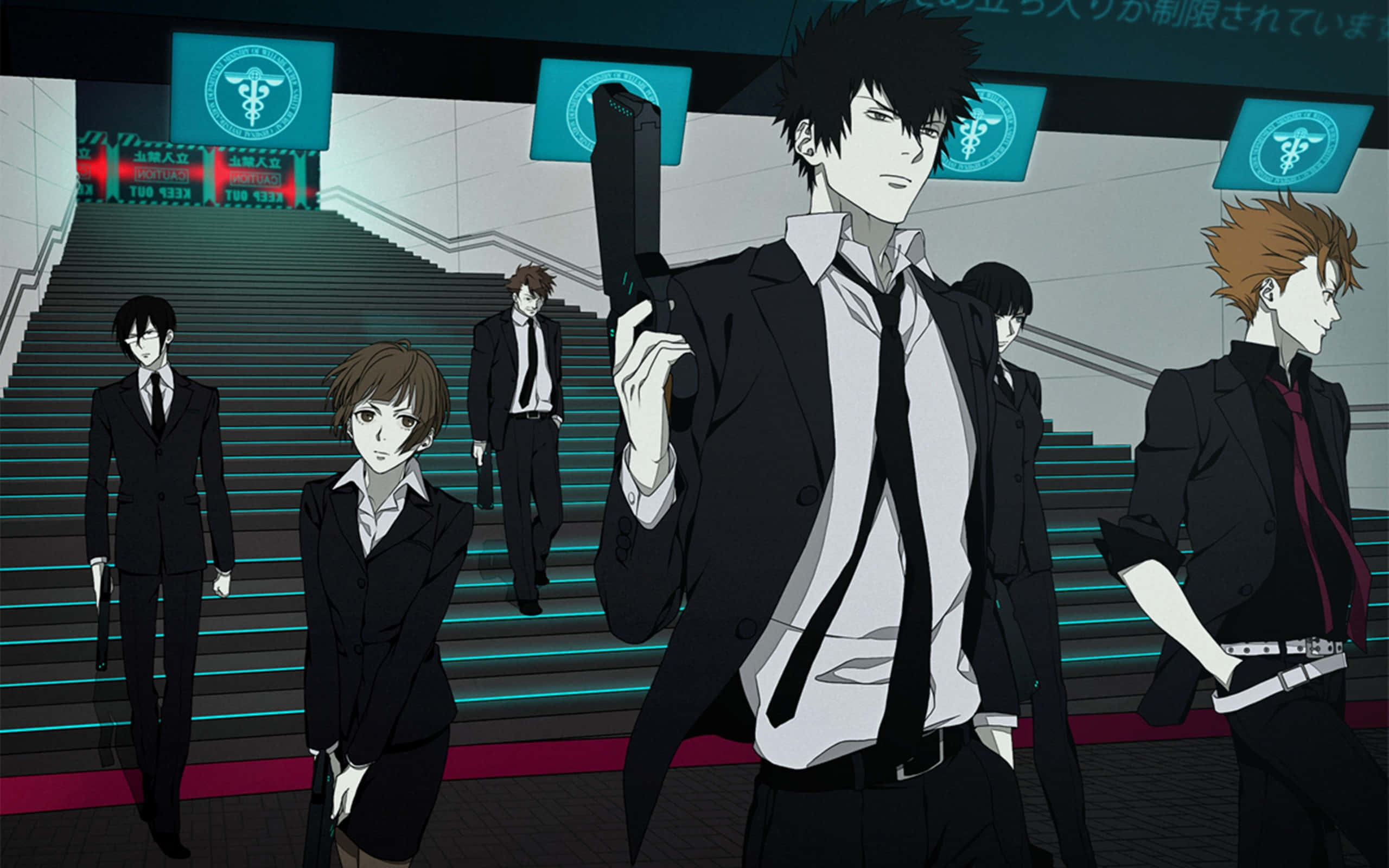 Enforcer Akane Tsunemori, Solutions Officer Shinya Kougami And Inspector Nobuchika Ginoza | Psycho-pass Wallpaper