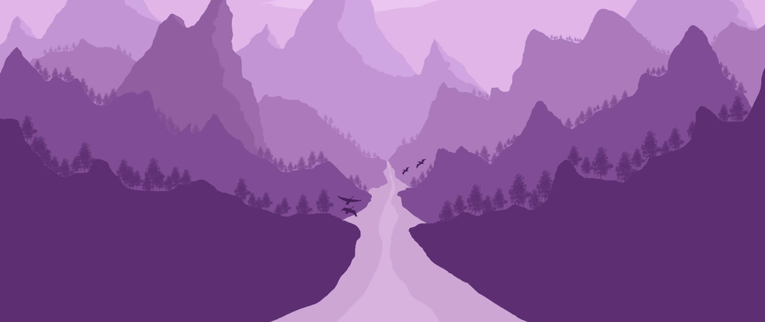 Engage In The Beauty Of Minimalism With A Dreamy Purple Aesthetic Wallpaper