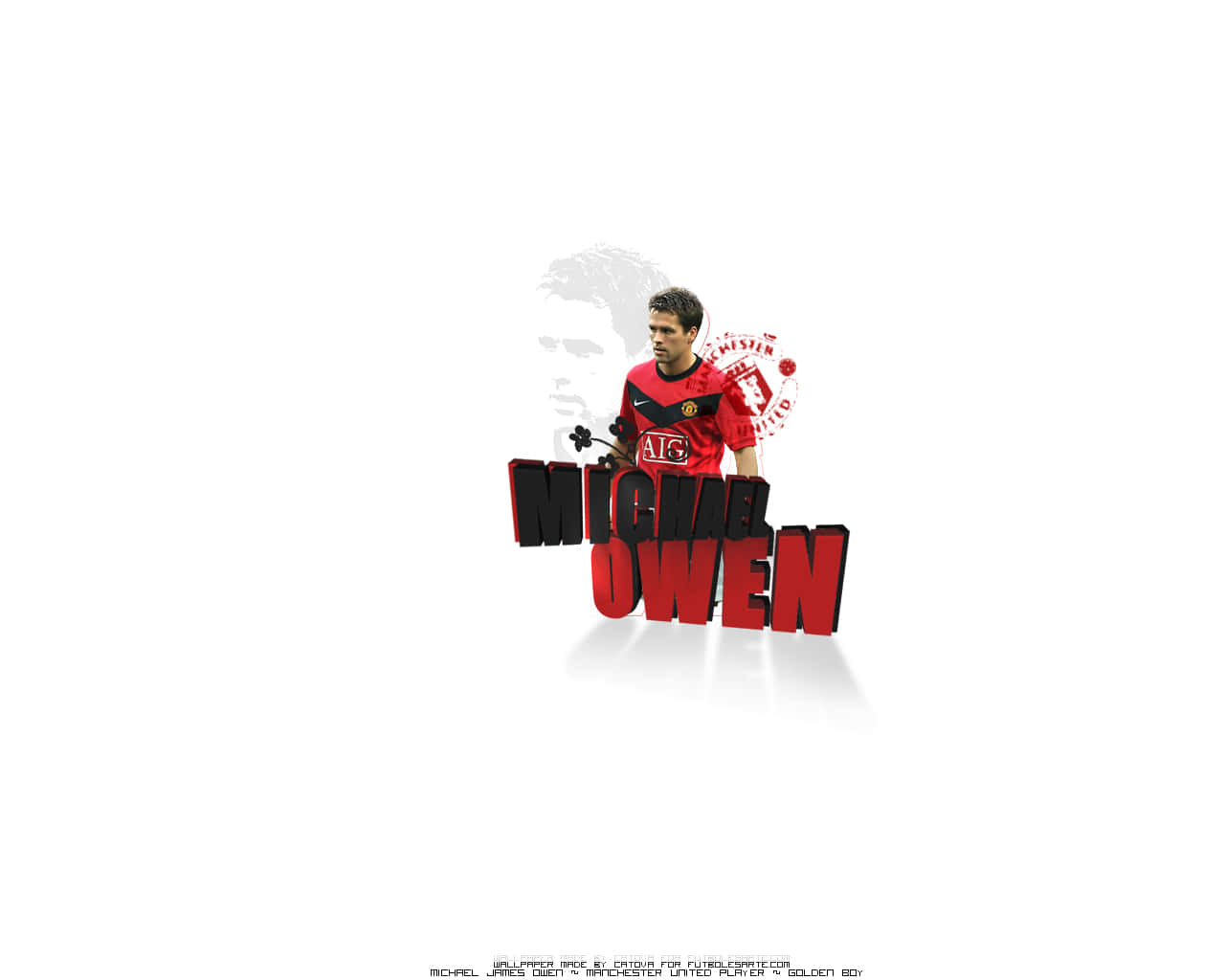 English Footballer Michael Owen Portrait Wallpaper