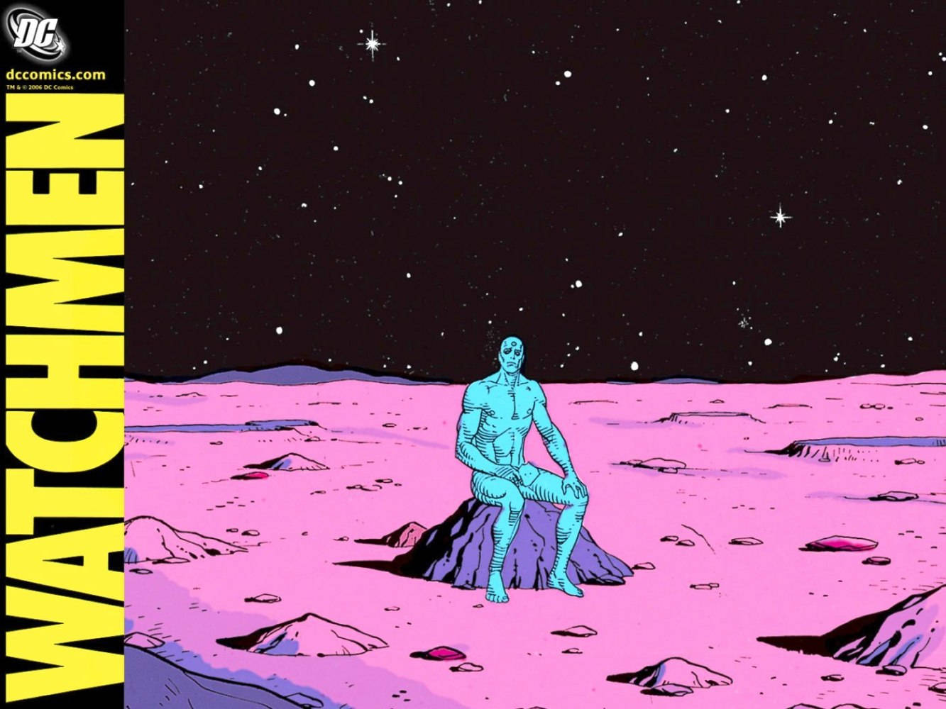 Enigmatic Dr. Manhattan From Watchmen, Illuminating The Shadows. Wallpaper