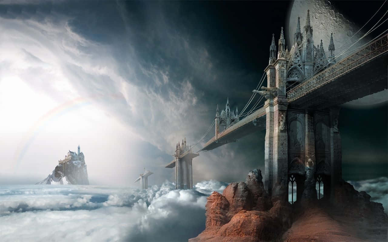 Enigmatic Dreamscape In Dark Surrealism Wallpaper