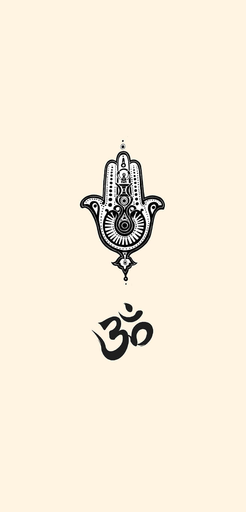 Enigmatic Hamsa Hand Artwork Wallpaper