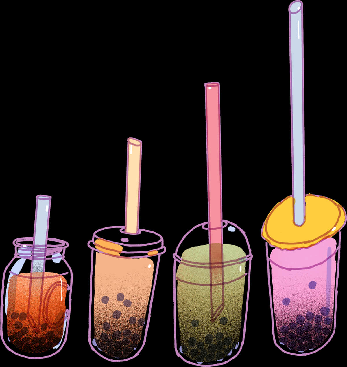 Enjoy A Cool Afternoon With Hot Bubble Tea Anime! Wallpaper