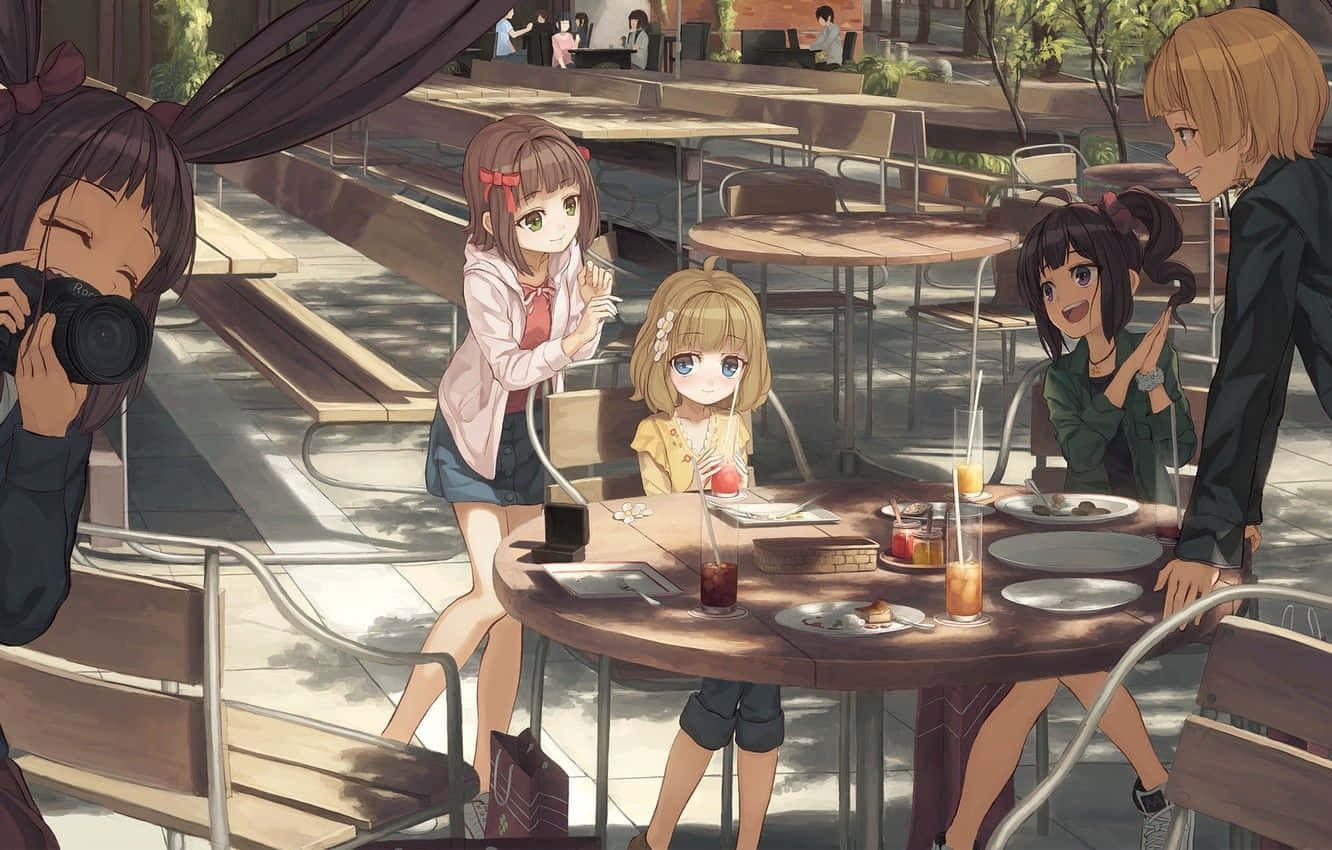 Enjoy A Cup Of Coffee While Watching The Latest Anime Releases At Cafe Anime. Wallpaper