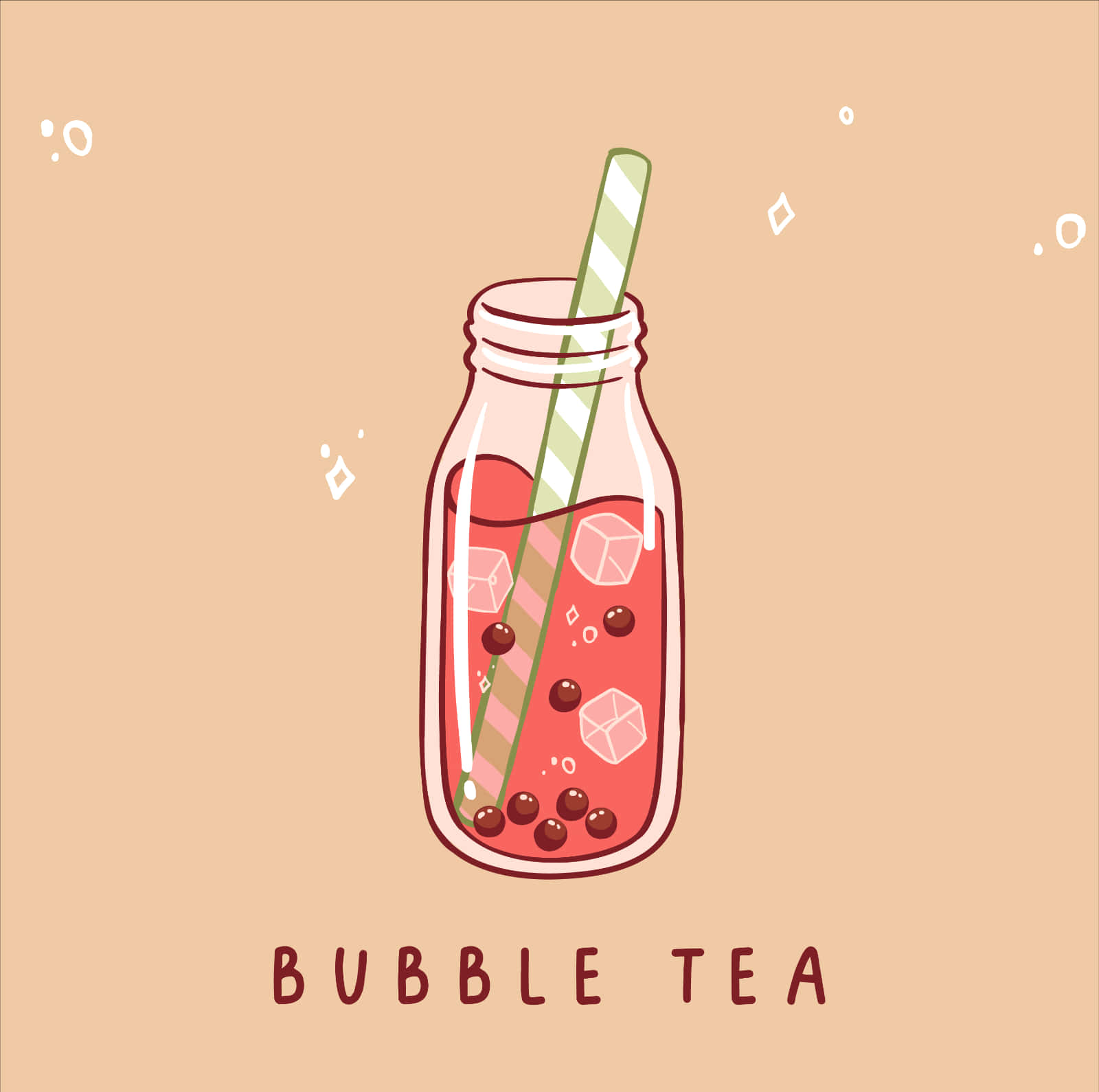 Enjoy A Delicious Bubble Tea Anime Beverage Wallpaper