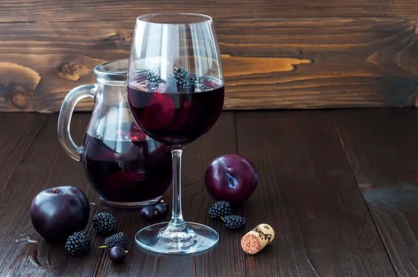 Enjoy A Delicious Glass Of Blackberry Wine Wallpaper