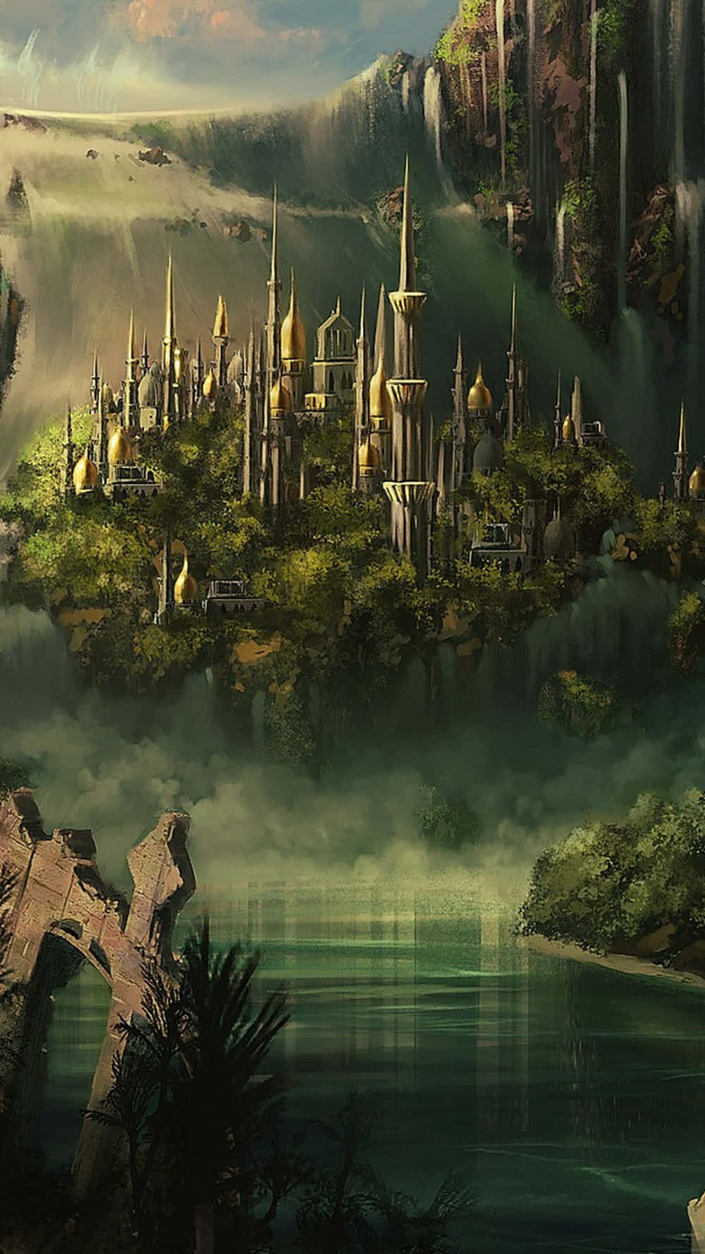 Enjoy A Peaceful World Of Your Own With Fantasy Phone Wallpaper