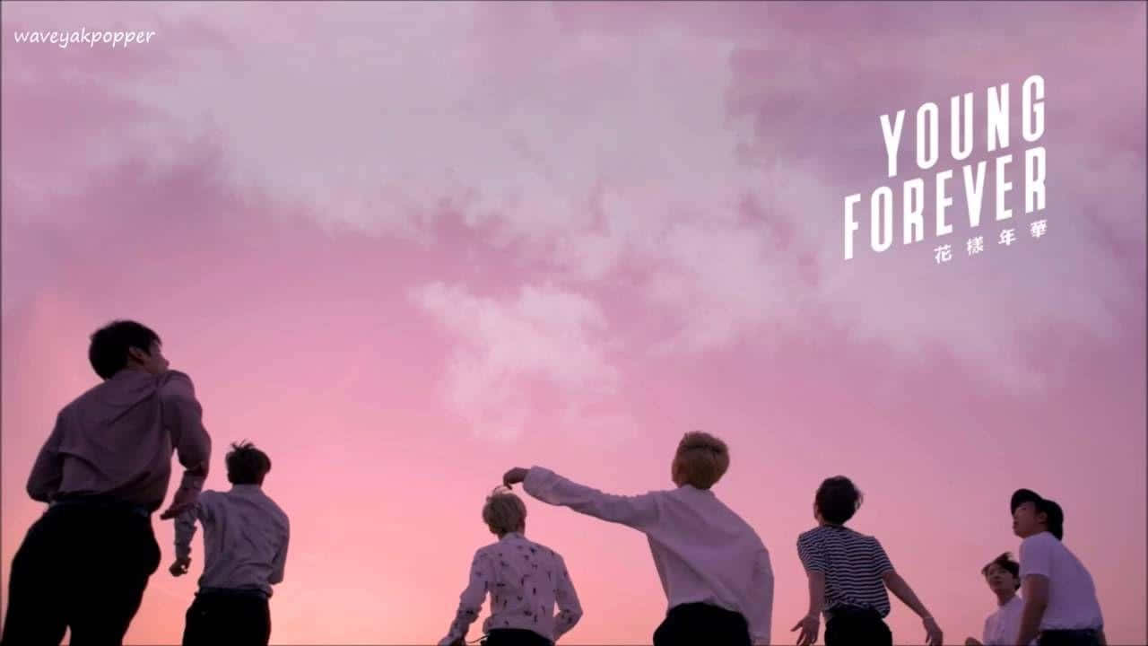 Enjoy A Seamless And Tranquil Desktop With These Soothing Bts Pink Aesthetic Wallpapers Wallpaper