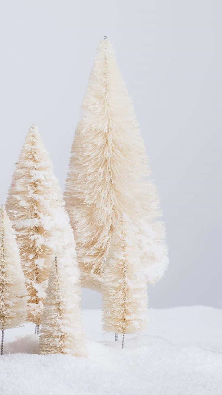 Enjoy A Seasonal White Christmas On Your Iphone Wallpaper