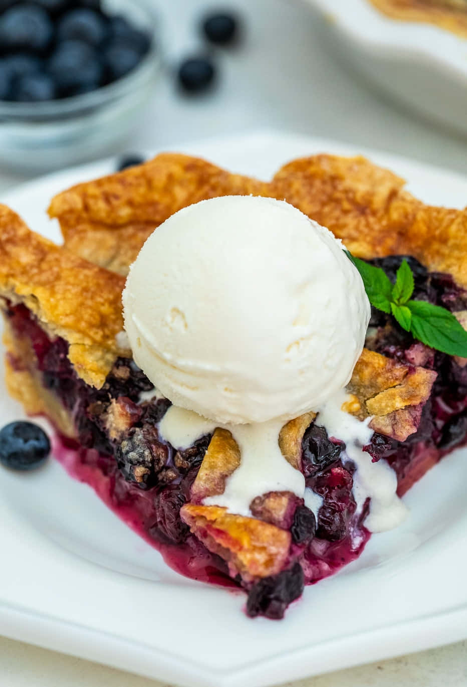 Enjoy A Slice Of Delicious Homemade Blueberry Pie! Wallpaper