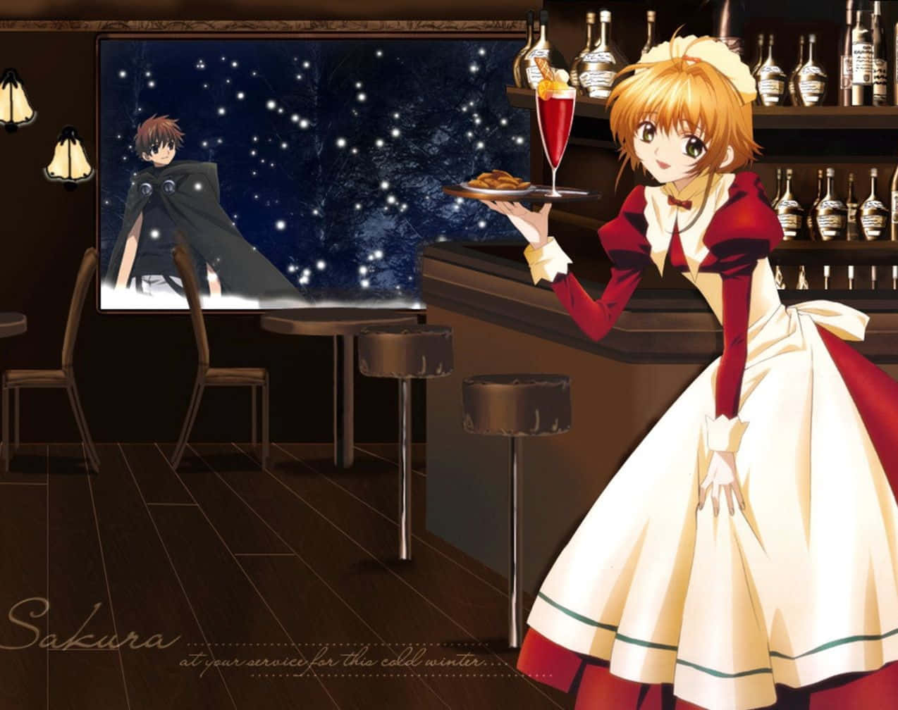 Enjoy An Energizing Cup Of Coffee While Taking In The Comforting Views Of Any Cafe Anime. Wallpaper