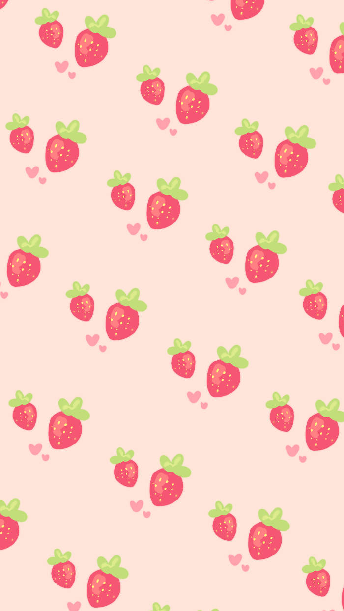 Enjoy Fresh Strawberry Goodness With A Strawberry Aesthetic. Wallpaper