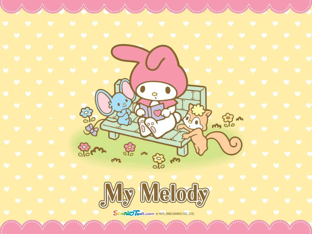 Enjoy Fun And Colorful Desktop Wallpaper Of My Melody Wallpaper