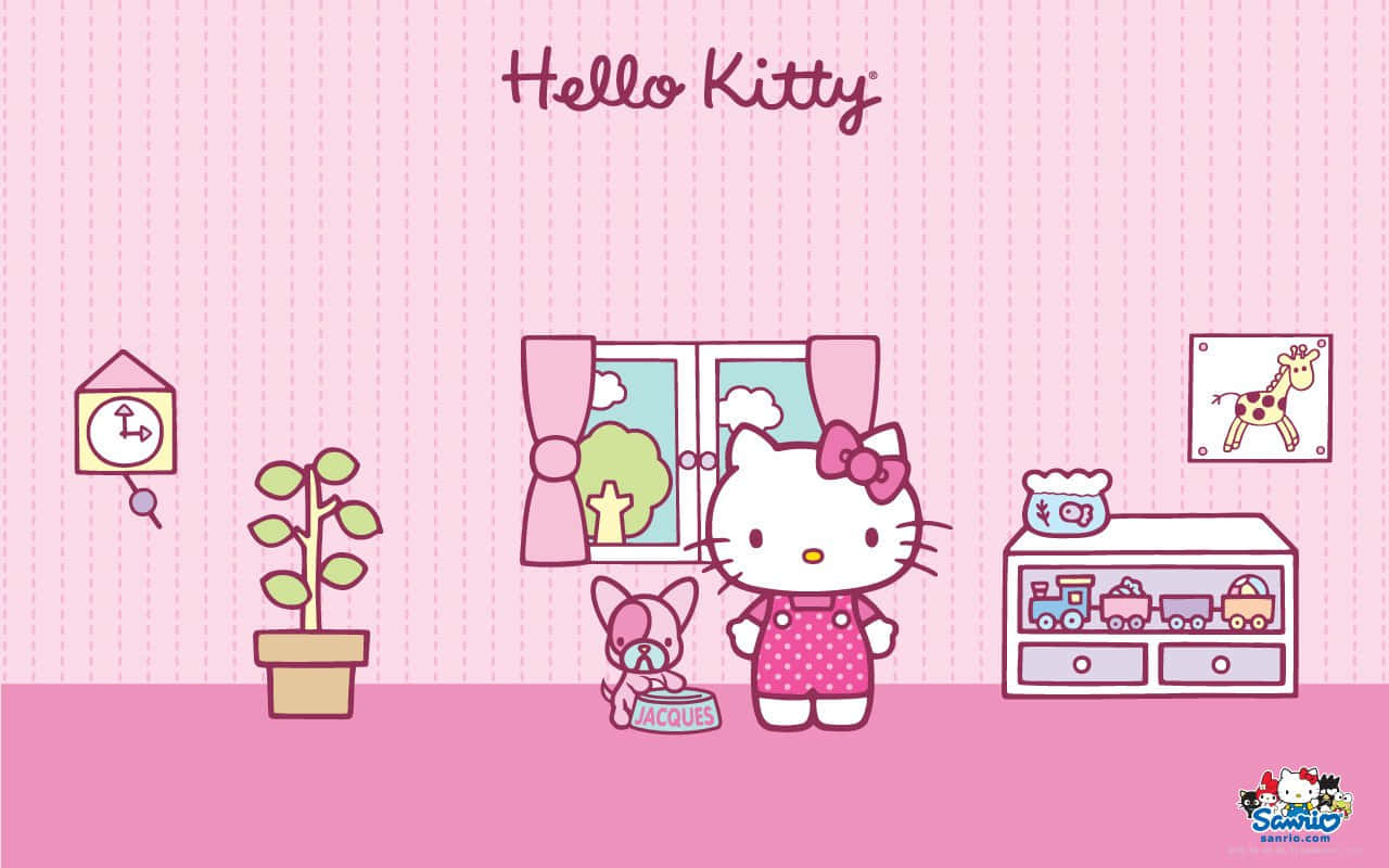 Enjoy Fun And Cuteness With The Hello Kitty Pc Wallpaper