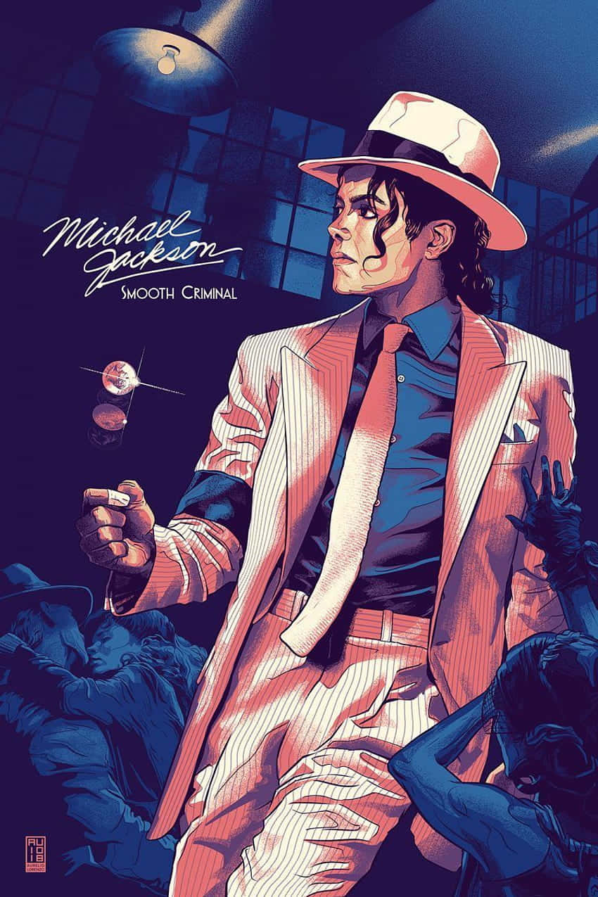 Enjoy Michael Jackson Music On The Go With Michael Jackson's Iconic Image On Your Iphone Wallpaper