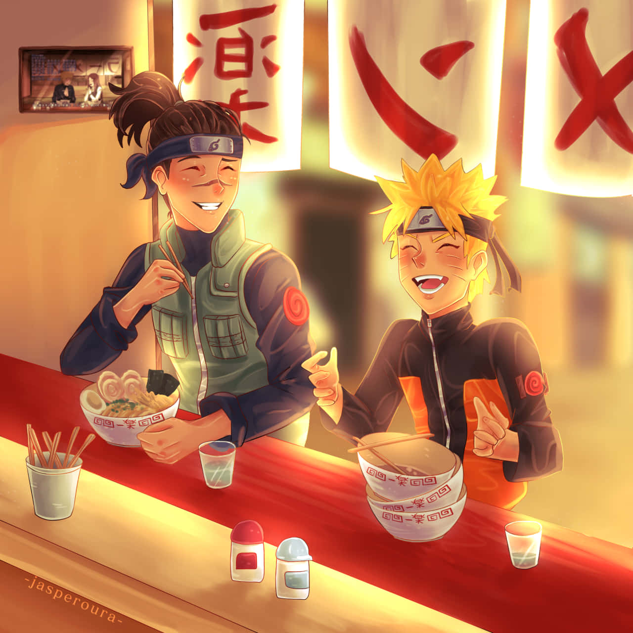 Enjoy Naruto Ramen For A Meal Fit For A Ninja! Wallpaper