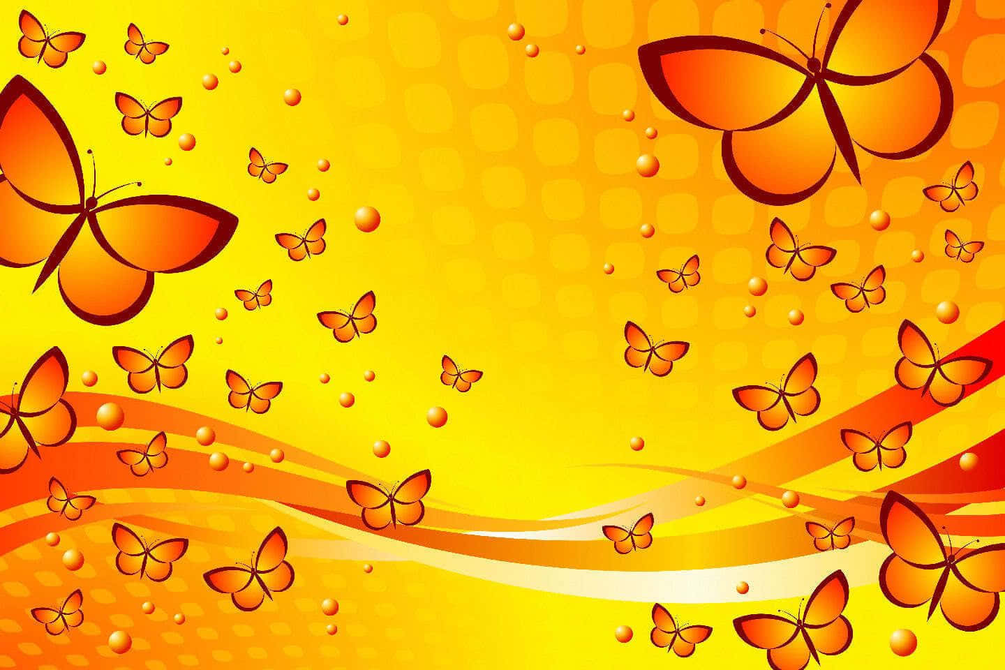 Enjoy The Beauty Of Nature - A Group Of Vibrant Yellow Butterflies. Wallpaper