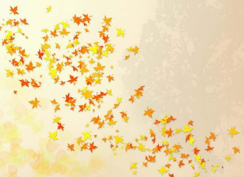 Enjoy The Beauty Of Nature With The Vibrant Cute Leaves Wallpaper