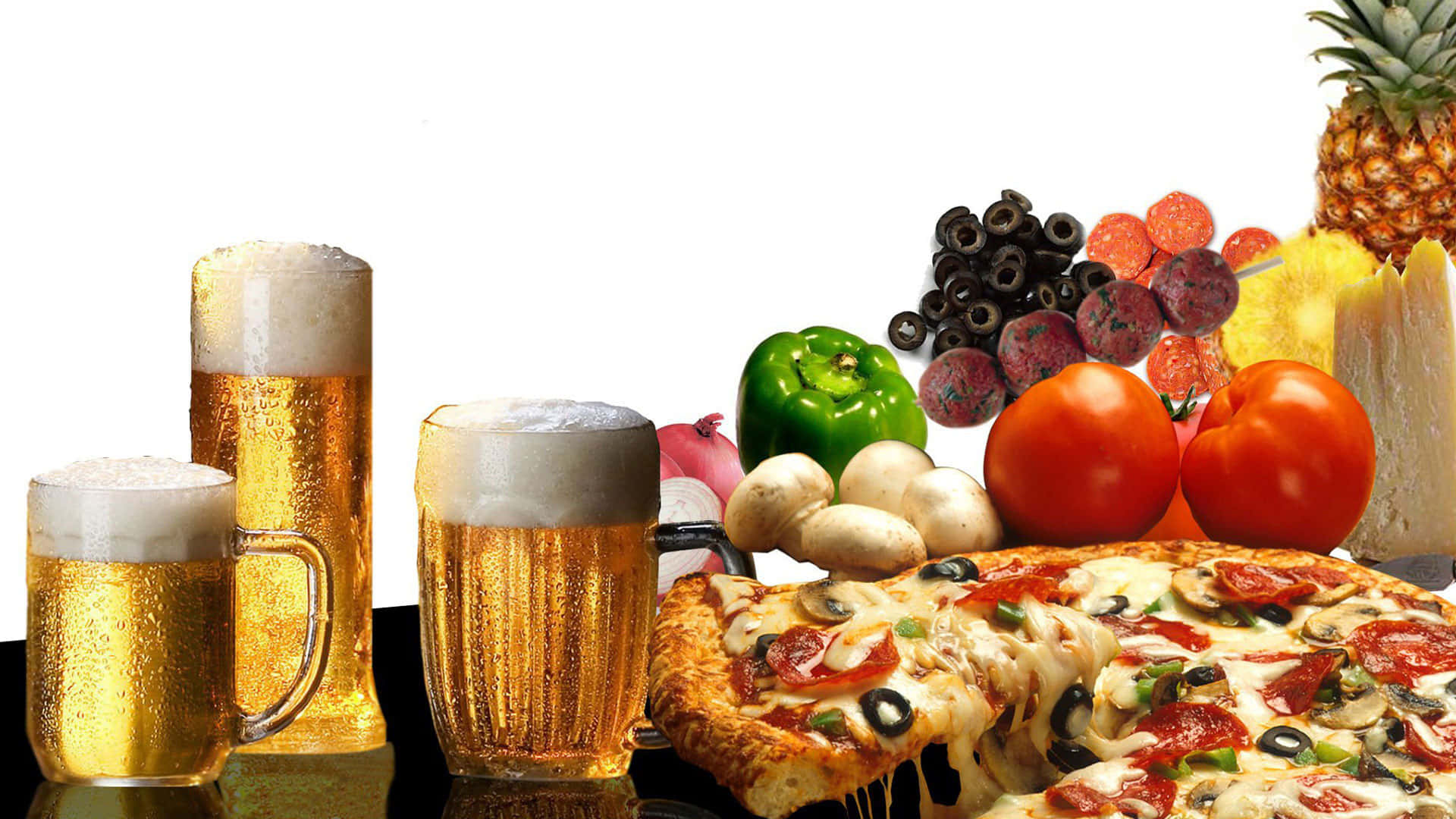 Enjoy The Deliciousness Of Food And Beverage! Wallpaper