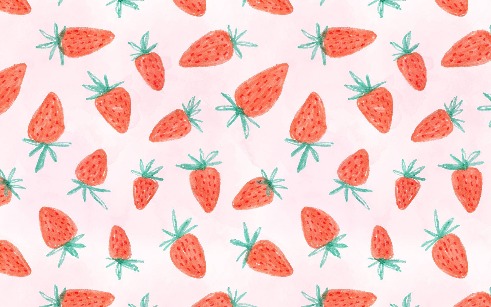 Enjoy The Freshness Of Summer With This Delicious Strawberry Aesthetic. Wallpaper