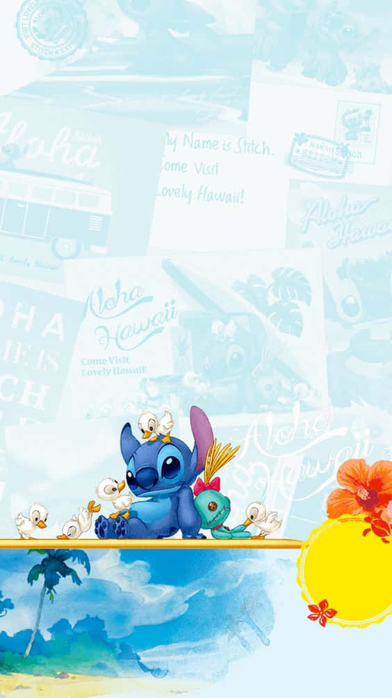 Enjoy The Little Things With Adorable Stitch Wallpaper