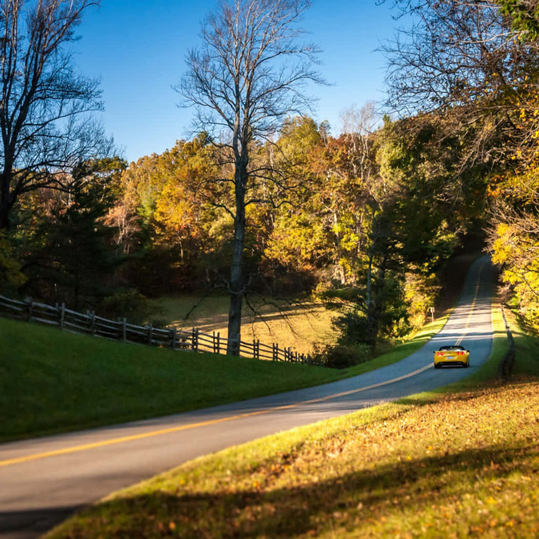 “enjoy The Spectacular Views Of The Blue Ridge Parkway” Wallpaper