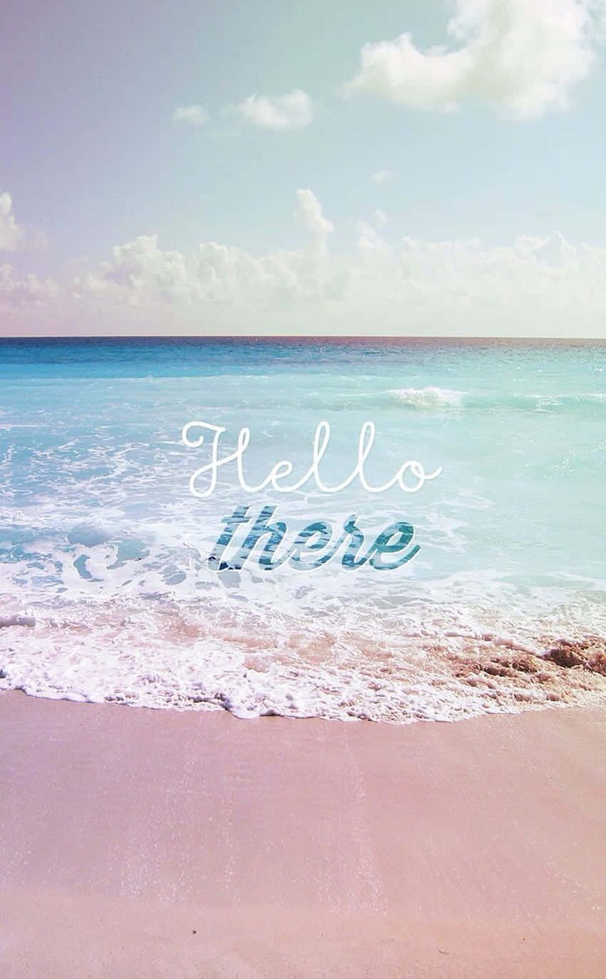 Enjoy The Summer With A Cute Beach Backdrop On Your Iphone. Wallpaper