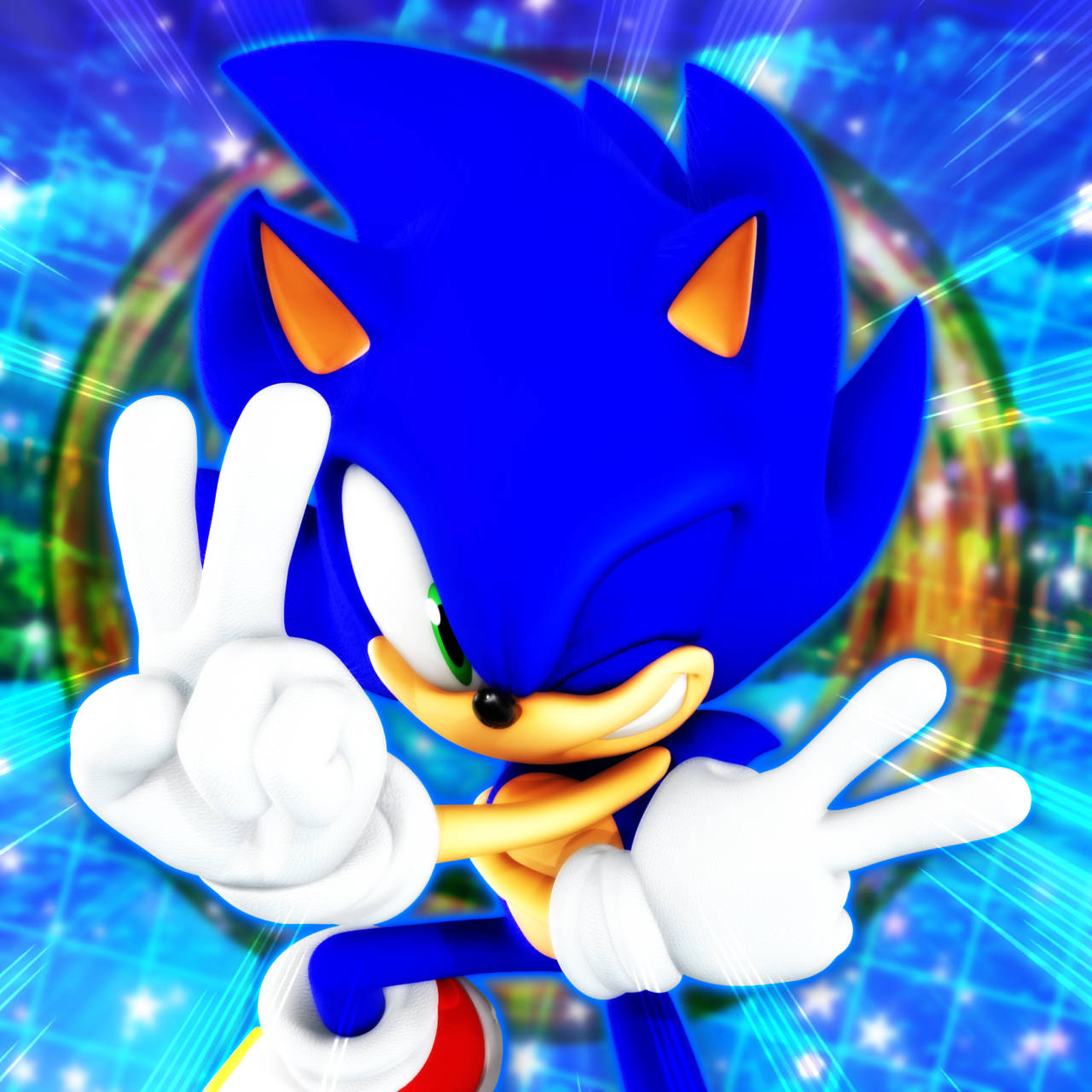 Enjoy The Thrill Of Sonic In Cool Sonic Wallpaper