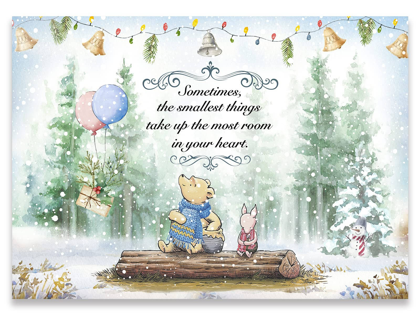 Enjoy The Winter Holidays With Winnie The Pooh Wallpaper