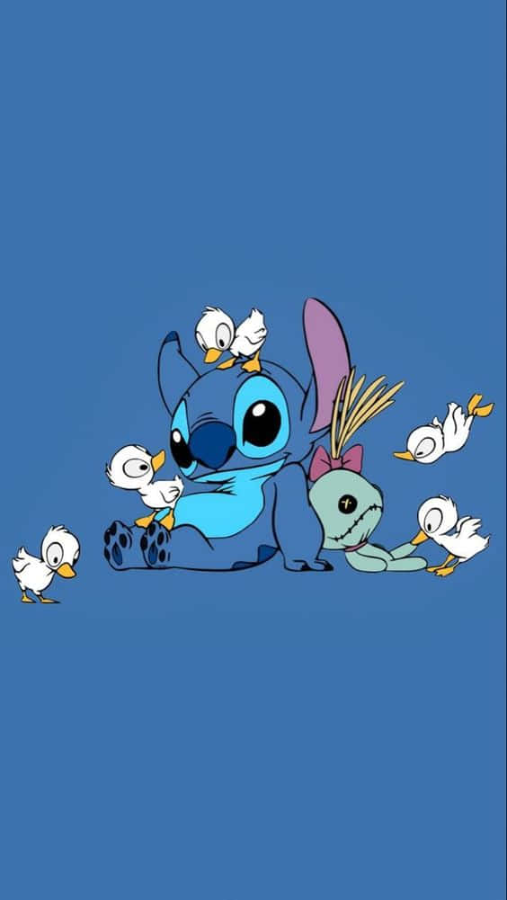 Enjoy Time With An Adorable Stitch Wallpaper