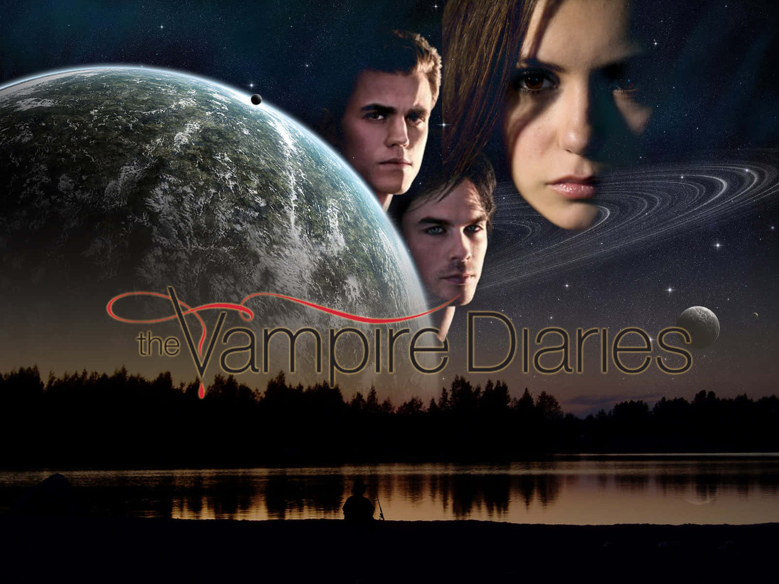 Enjoy Your Favourite Show On The Go With The Vampire Diaries Iphone Wallpaper