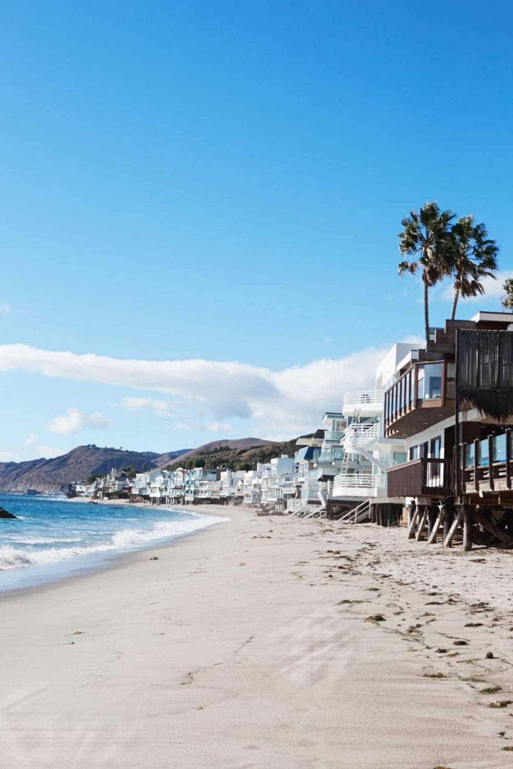 Enjoying A Sunset At Malibu Beach Wallpaper