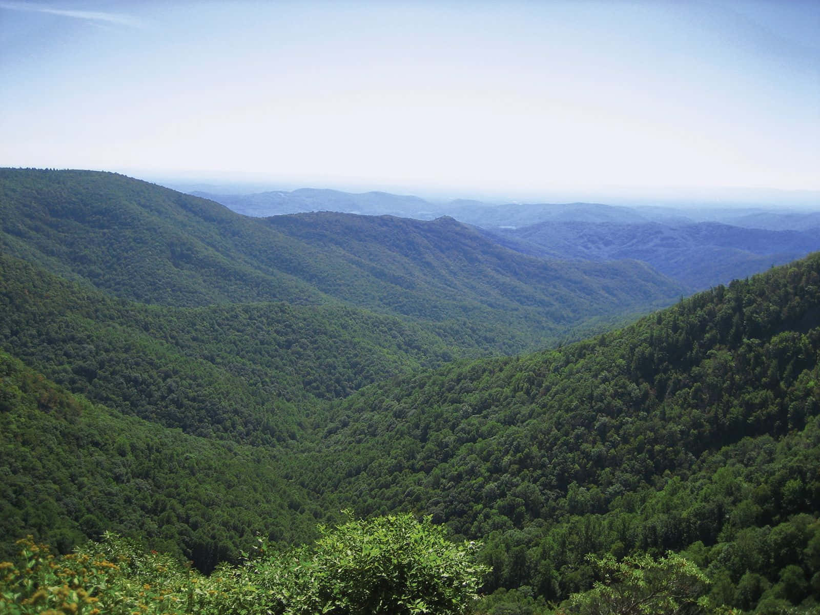 Enjoying The Blue Ridge Mountains From A Distance Wallpaper