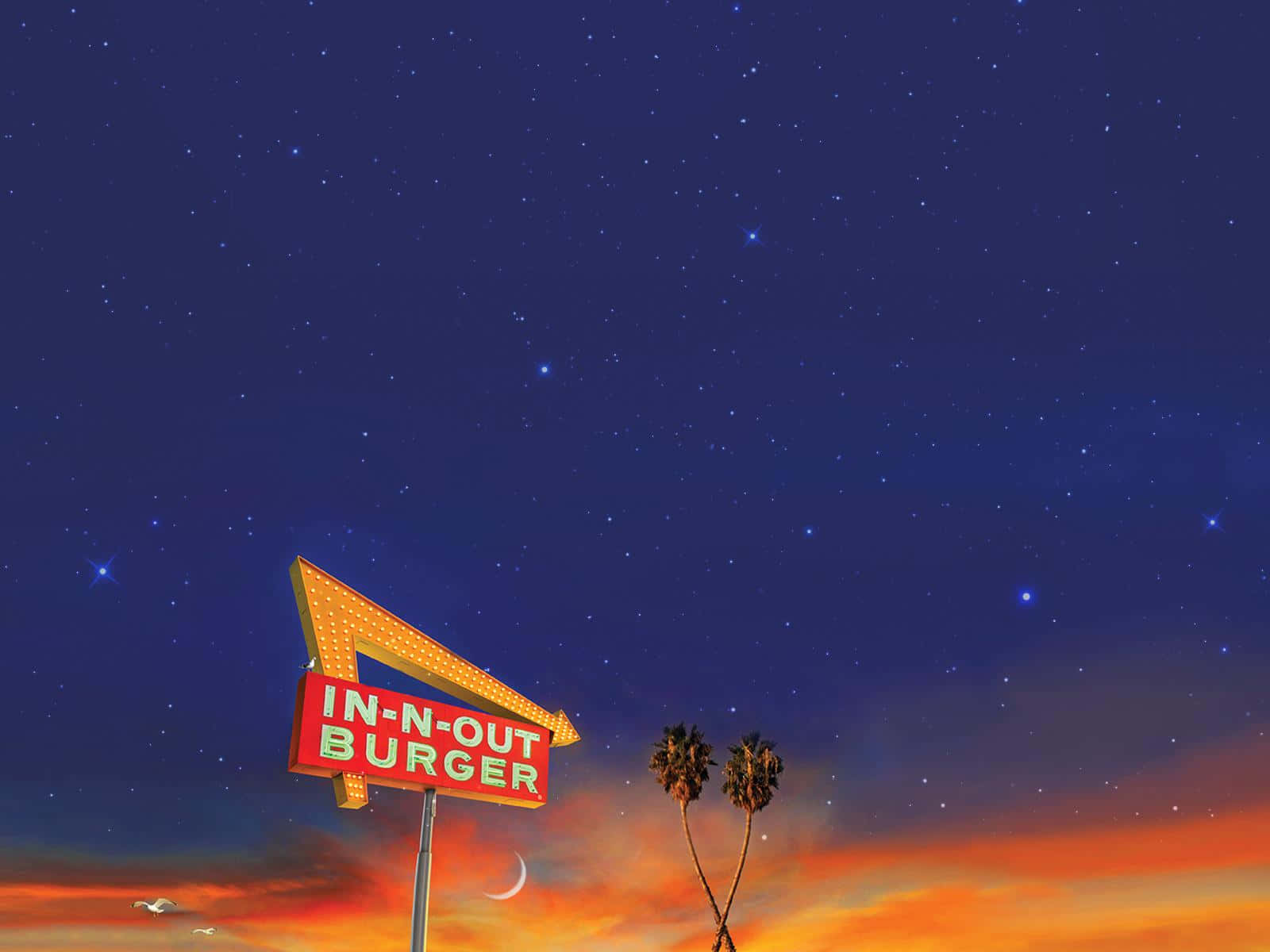 Enjoying The Classic In N Out Burger Wallpaper