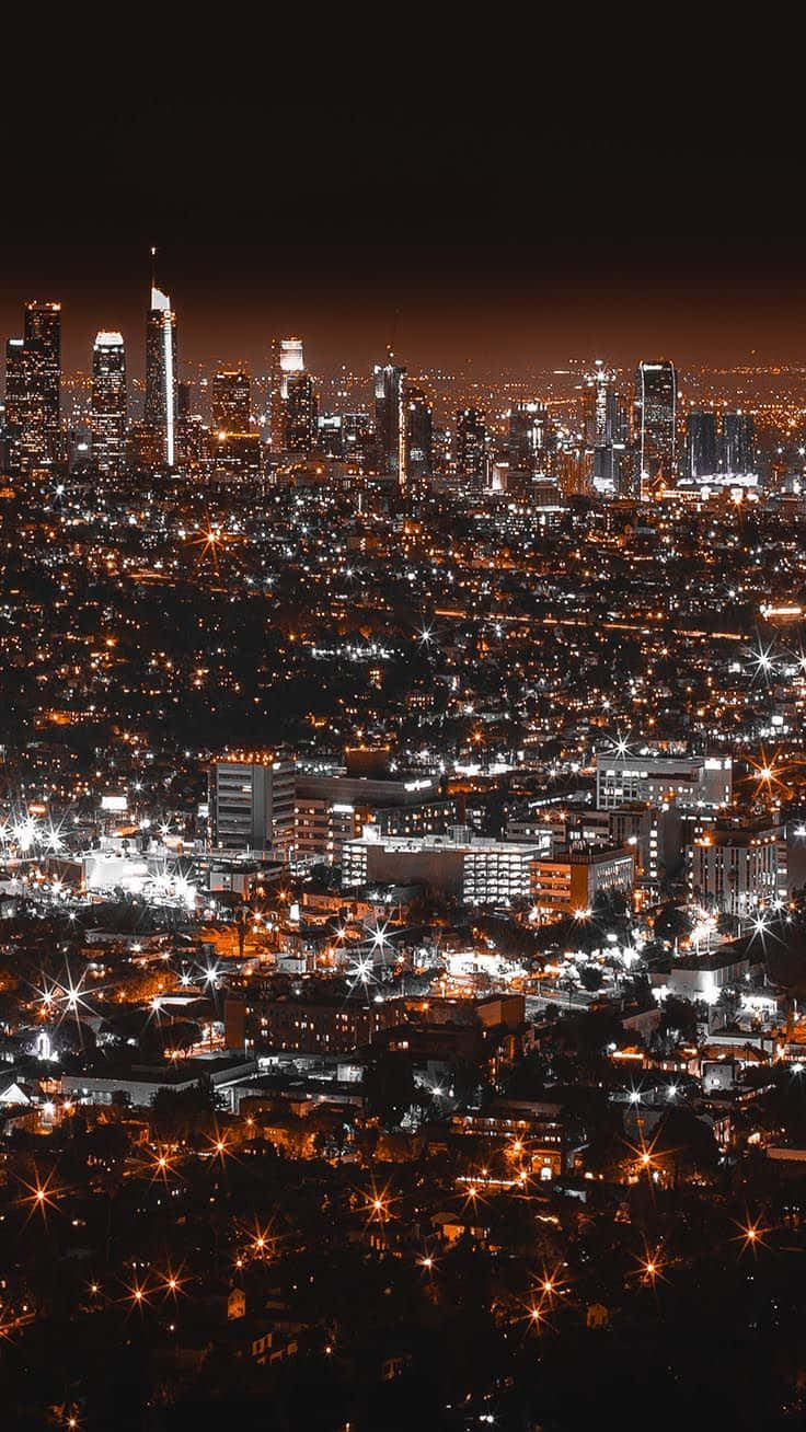 Enjoying The Hollywood Skyline From Los Angeles Wallpaper