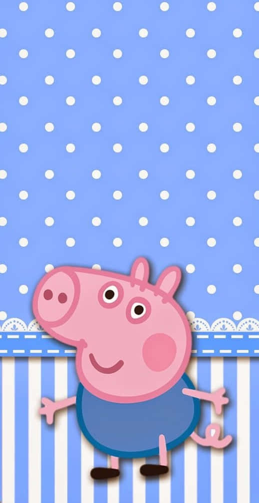 Enjoying The Little Things With George Pig Wallpaper