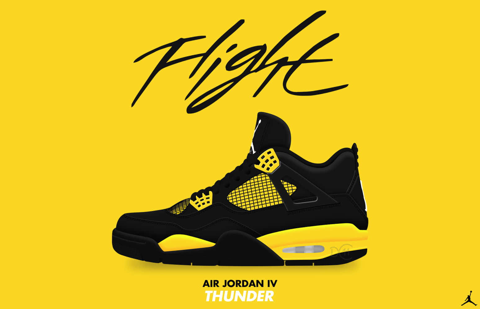 Enjoying The Vibrant Yellow Jordan's Wallpaper