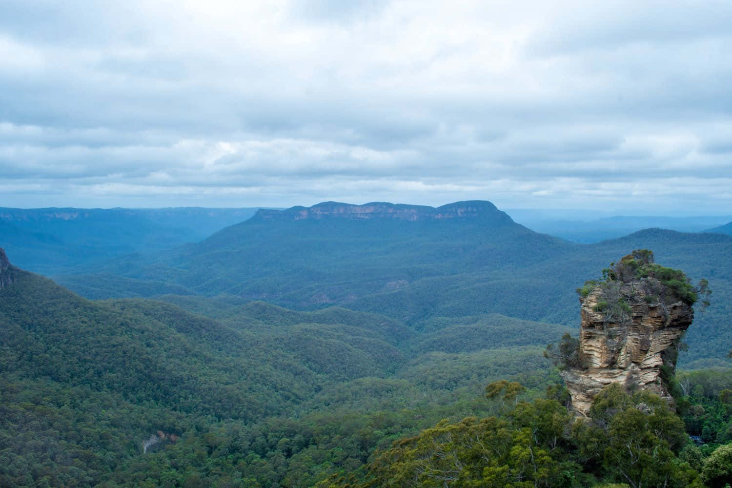 Enjoying The Views Of Blue Mountains National Park Wallpaper