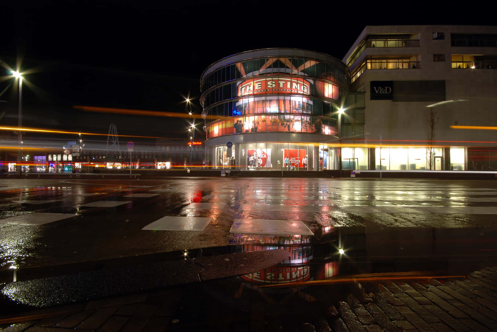 Enschede Nighttime Cityscape Wallpaper