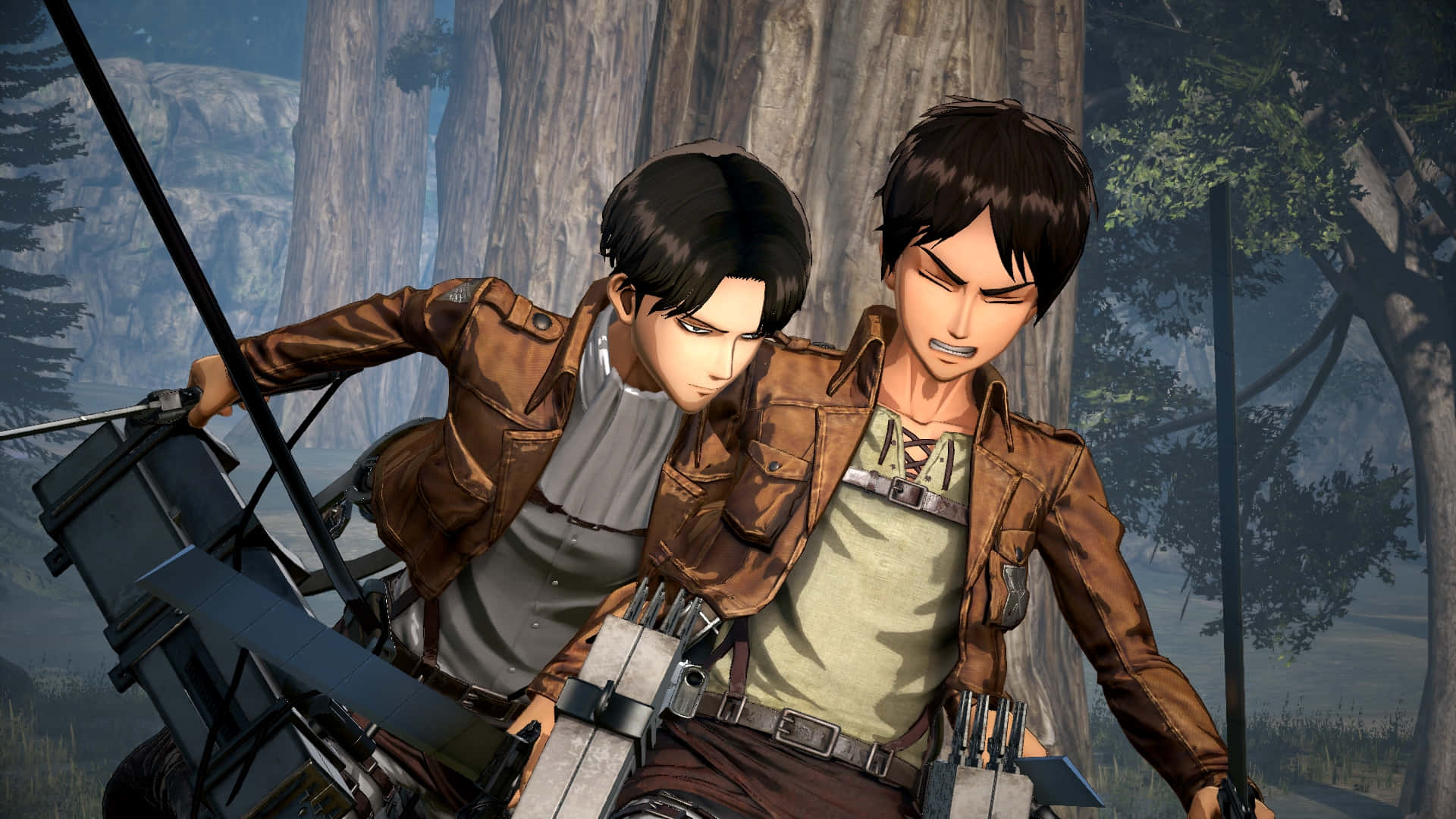 Enter The World Of Attack On Titan Video Game Wallpaper